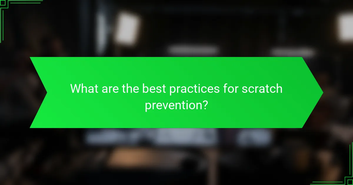 What are the best practices for scratch prevention?