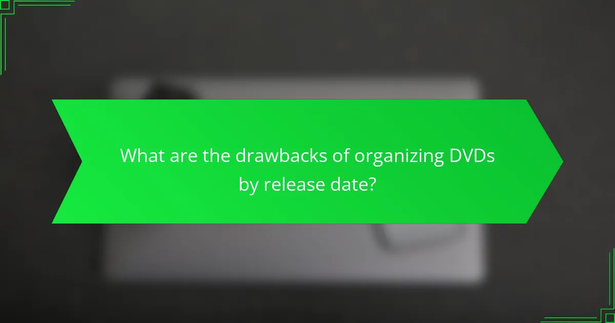 What are the drawbacks of organizing DVDs by release date?